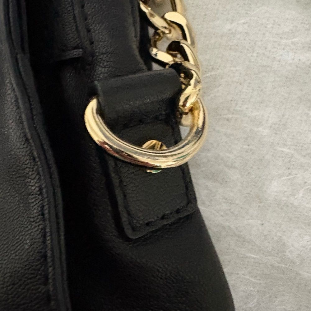 Michael kors Black Leather Satchel with Gold Hardware & Detachable Strap NWOT - Picture 10 of 11